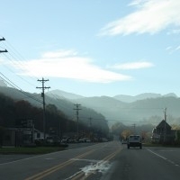 Hazy mountains ahead
